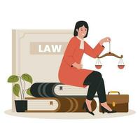 legge e giustizia concetto vettore