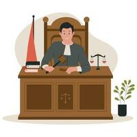 vettore giudice concetto illustrazione