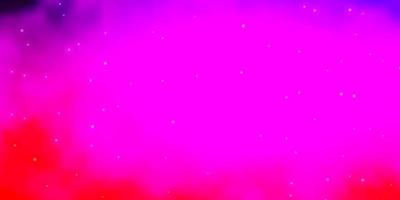 sfondo vettoriale rosa viola chiaro con stelle piccole e grandi illustrazione colorata con motivo a stelle sfumate astratte per libretti pubblicitari di capodanno