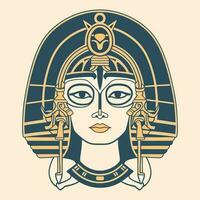 Egitto cleopatra illustrazione è regale e accattivante, Perfetto per disegni quello incarnare energia e forza vettore