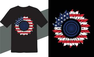 4 ° luglio, Stati Uniti d'America indipendenza giorno maglietta design vettore