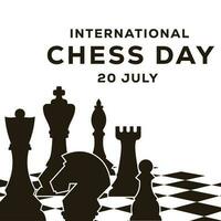 vettore design internazionale scacchi giorno illustrazione