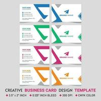 doppia faccia attività commerciale carta modello, creativo aziendale attività commerciale carta modello design vettore eps 10 attività commerciale identità unico disegno, Stampa pronto professionale attività commerciale carta modello,