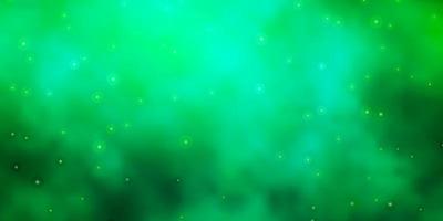 sfondo vettoriale verde chiaro con stelle colorate illustrazione colorata in stile astratto con tema stelle sfumate per telefoni cellulari