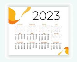 vettore moderno stile nuovo anno 2023 calendario modello