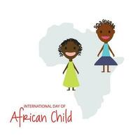 vettore illustrazione di un' sfondo per internazionale giorno di africano bambino.
