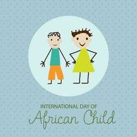vettore illustrazione di un' sfondo per internazionale giorno di africano bambino.