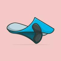 confortevole scarpe arco supporto solette vettore illustrazione. vettore design per a due strati scarpa