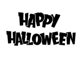 felice lettering di halloween vettore