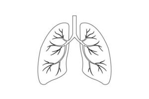umano polmoni schema icona su bianca sfondo. formazione scolastica illustrazione. eps 10 vettore