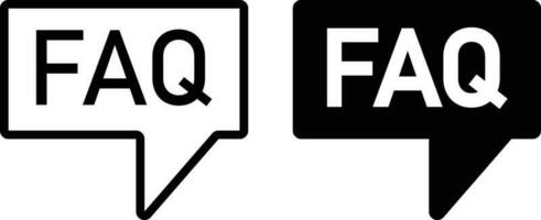 FAQ icona foglio, semplice di moda piatto stile linea e solido isolato vettore illustrazione su bianca sfondo. per app, logo, siti web, simbolo , ui, ux, grafico e ragnatela design. eps 10.