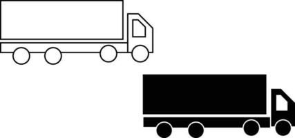 camion icona foglio, semplice di moda piatto stile linea e solido isolato vettore illustrazione su bianca sfondo. per app, logo, siti web, simbolo , ui, ux, grafico e ragnatela design. eps 10.