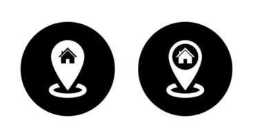 Casa perno Posizione icona vettore. casa posizione simbolo vettore