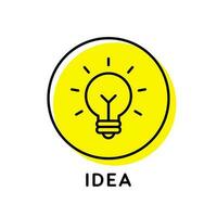 idea icona vettore. lampadina, lampada creativo simbolo concetto vettore
