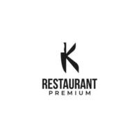 creativo lettera K coltello logo design concetto vettore illustrazione simbolo icona