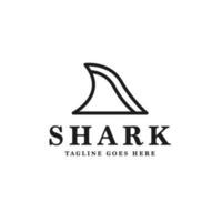 creativo di un' squalo pinna logo design concetto vettore illustrazione simbolo icona
