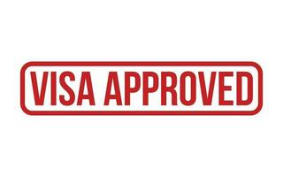 rosso Visa approvato gomma da cancellare francobollo foca vettore