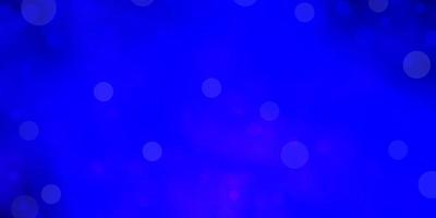 sfondo vettoriale blu scuro con macchie dischi colorati astratti su un semplice motivo di sfondo sfumato per siti Web