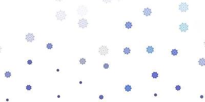 layout vettoriale azzurro con bellissimi fiocchi di neve