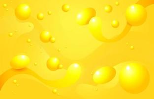 sfondo liquido giallo realistico vettore