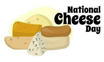nazionale formaggio giorno, idea per manifesto, striscione, aviatore o menù design vettore