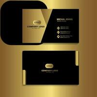 professionale elegante oro Foglio moderno attività commerciale carta modello vettore