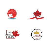 Canada giorno logo vettore