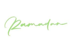 Ramadan lettering firma arte illustrazione vettore