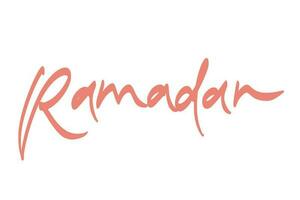 Ramadan lettering arte illustrazione vettore