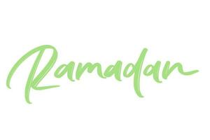 Ramadan lettering firma arte illustrazione vettore