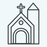 icona Chiesa. relazionato per celtico simbolo. linea stile. semplice design modificabile. semplice illustrazione vettore