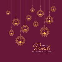 Fondo di saluto di bello festival felice astratto di Diwali vettore