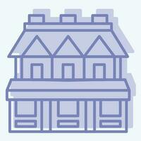 icona cittadina Casa. relazionato per alloggi simbolo. Due tono stile. semplice design modificabile. semplice illustrazione vettore