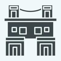 icona cittadina casa. relazionato per alloggi simbolo. glifo stile. semplice design modificabile. semplice illustrazione vettore