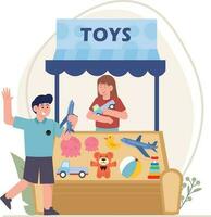 giocattoli venditore illustrazione vettore
