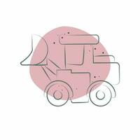 icona caricatore camion. relazionato per costruzione veicoli simbolo. colore individuare stile. semplice design modificabile. semplice illustrazione vettore