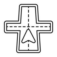 un' piatto design icona di strada Posizione vettore