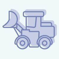 icona caricatore camion. relazionato per costruzione veicoli simbolo. Due tono stile. semplice design modificabile. semplice illustrazione vettore