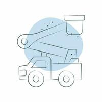 icona secchio camion. relazionato per costruzione veicoli simbolo. colore individuare stile. semplice design modificabile. semplice illustrazione vettore