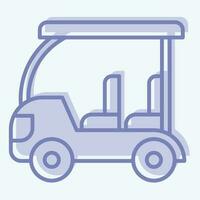 icona golf carrello. relazionato per golf simbolo. Due tono stile. semplice design modificabile. semplice illustrazione vettore