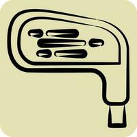 icona golf club. relazionato per golf simbolo. mano disegnato stile. semplice design modificabile. semplice illustrazione vettore