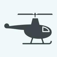 icona elicottero. relazionato per fuco simbolo. glifo stile. semplice design modificabile. semplice illustrazione vettore