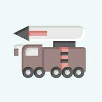 icona missile. relazionato per militare simbolo. piatto stile. semplice design modificabile. semplice illustrazione vettore