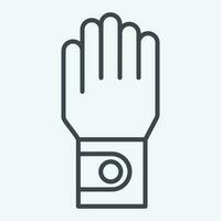 icona guanti. relazionato per golf simbolo. linea stile. semplice design modificabile. semplice illustrazione vettore