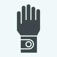 icona guanti. relazionato per golf simbolo. glifo stile. semplice design modificabile. semplice illustrazione vettore