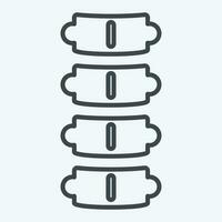 icona colonna vertebrale. relazionato per ortopedico simbolo. linea stile. semplice design modificabile. semplice illustrazione vettore