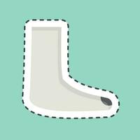etichetta linea tagliare piede. relazionato per ortopedico simbolo. semplice design modificabile. semplice illustrazione vettore