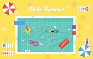 concetto di estate della piscina