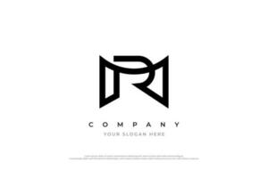 lettera iniziale rm logo o mr logo design vector