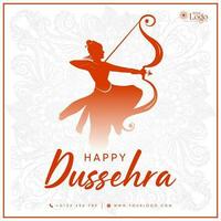 illustrazione di contento Dussehra saluto carta vettore design